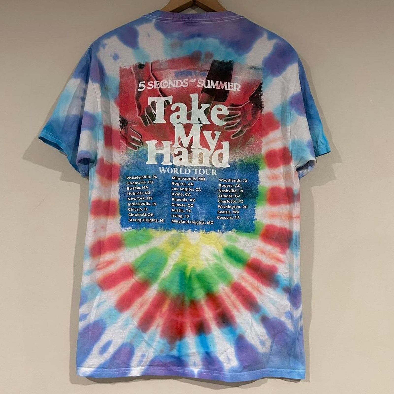 Other 5 Seconds Of Summer Take My Hand Tie Dye Tee Shirt Size M / US 6-8 / IT 42-44 - 2 Thumbnail