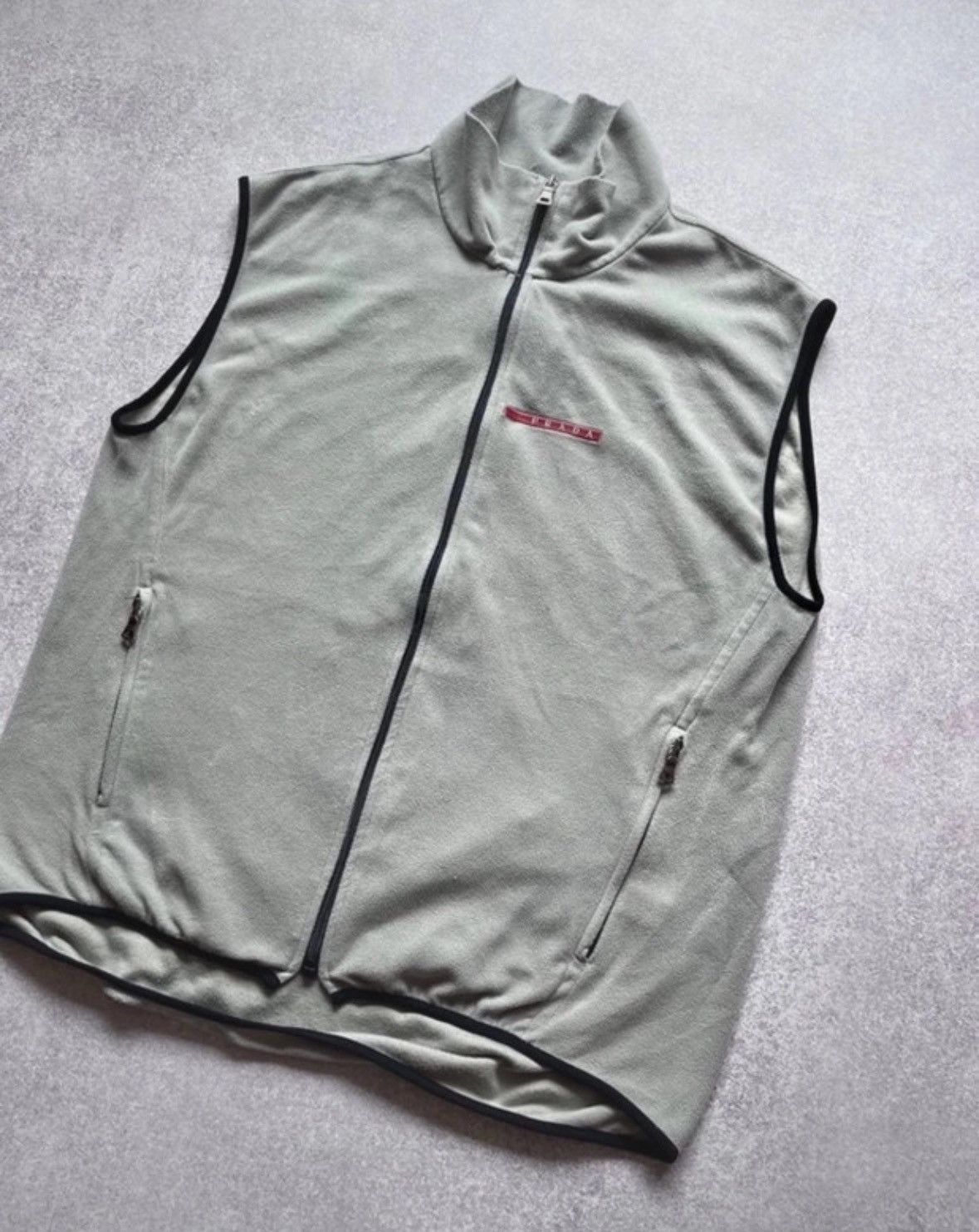 Prada × Vintage VINTAGE 00’s PRADA SPORT RED TAB FLEECE VEST Y2K L Size US L / EU 52-54 / 3 - 2 Thumbnail