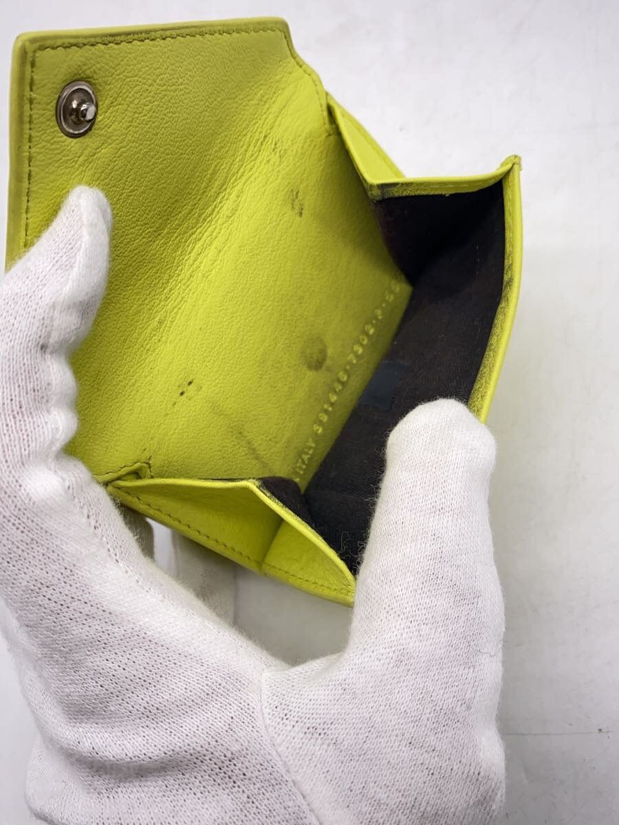 Balenciaga Balenciaga Papier Leather Tri-Fold Wallet Yellow Size ONE SIZE - 5 Thumbnail