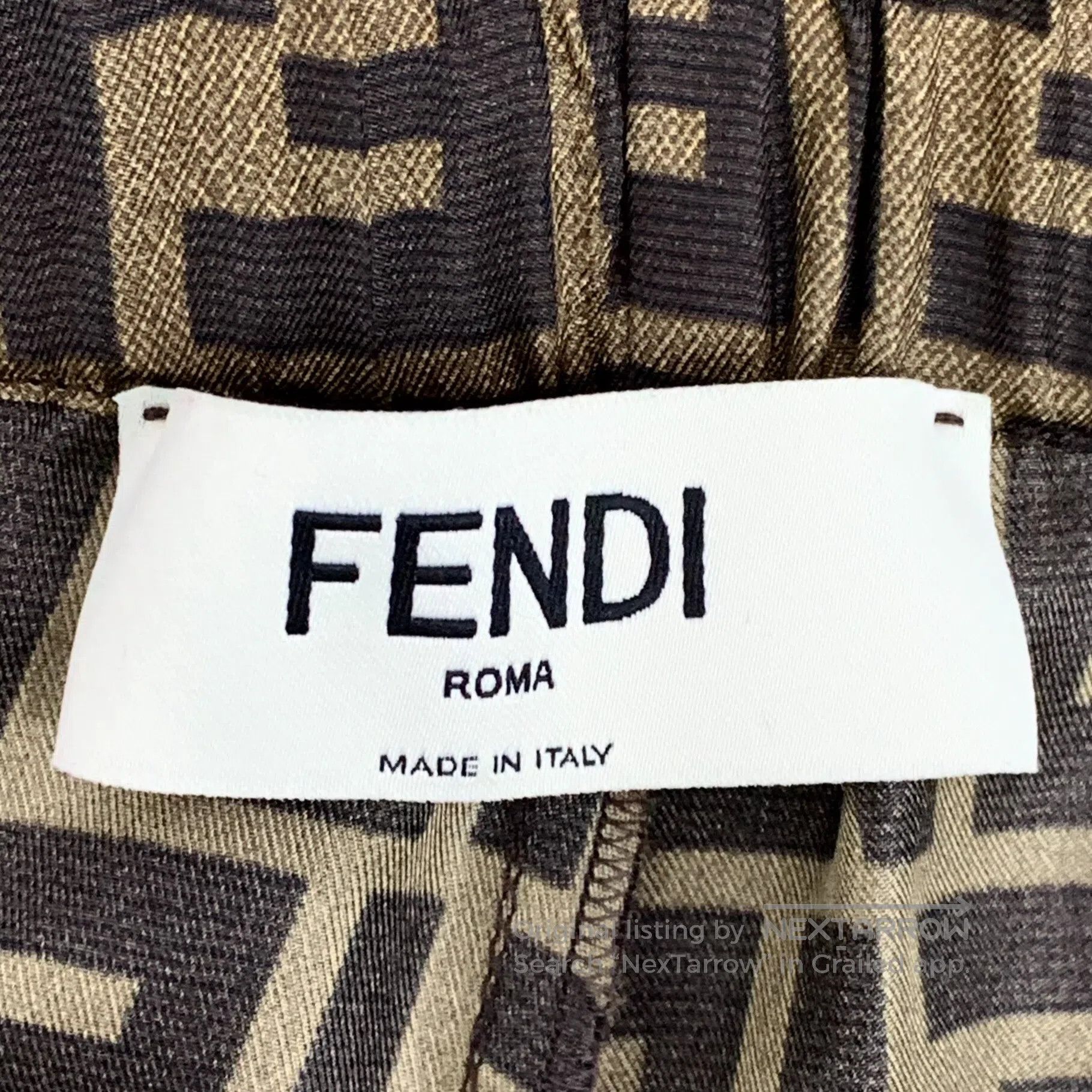 Fendi FENDI Dark Brown Double F Monogrammed Silk Casual Trousers Size US 40 / EU 56 - 5 Thumbnail