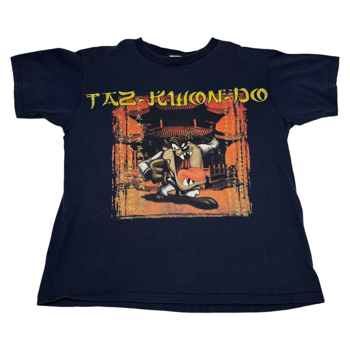 Vintage Vintage Looney Tunes Taz-Kwon-Do Navy Blue Shirt Adult XL Size US XL / EU 56 / 4 - 1 Thumbnail