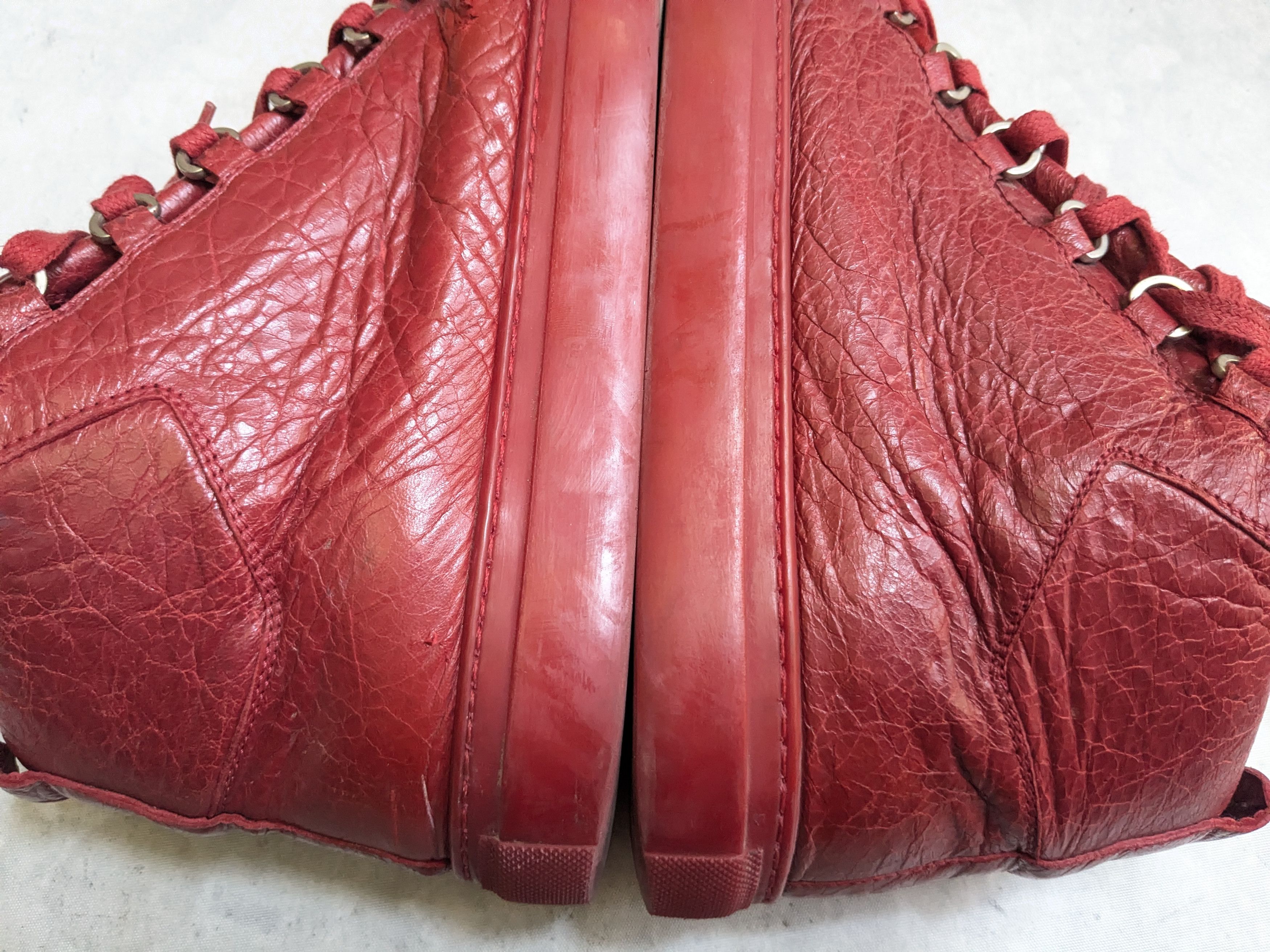 Balenciaga Balenciaga Arena Red 10 Leather High Tops Size US 10 / EU 43 - 12 Thumbnail