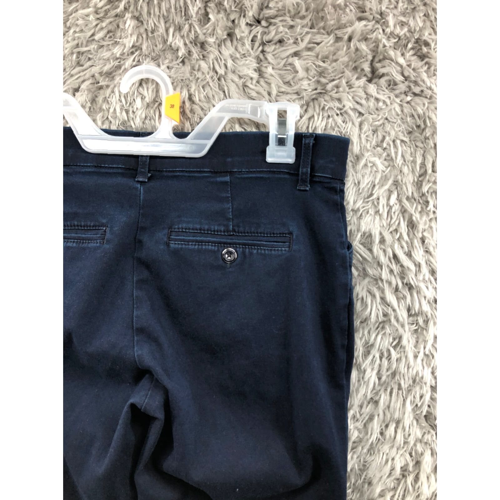Lee Lee Jegging Pants Size 8 Womens Mid Rise Straight Leg Dark Wash Blue Button Flat Front Pockets Size 30" / US 8 / IT 44 - 6 Thumbnail