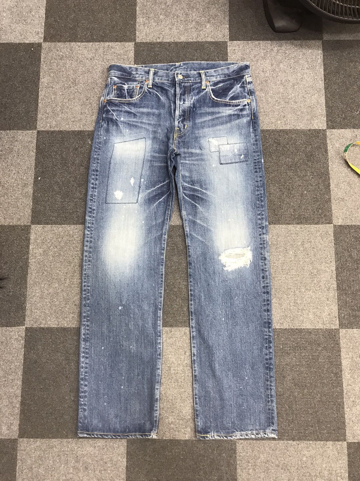 Japanese Brand × Spellbound SPELLBOUND Japan Patchwork Distressed Jeans Size US 35 - 3 Thumbnail