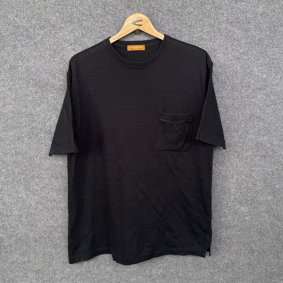 Designer × Lancel Lancel Single Pocket Black Blank T Shirt Size US L / EU 52-54 / 3 - 1 Thumbnail