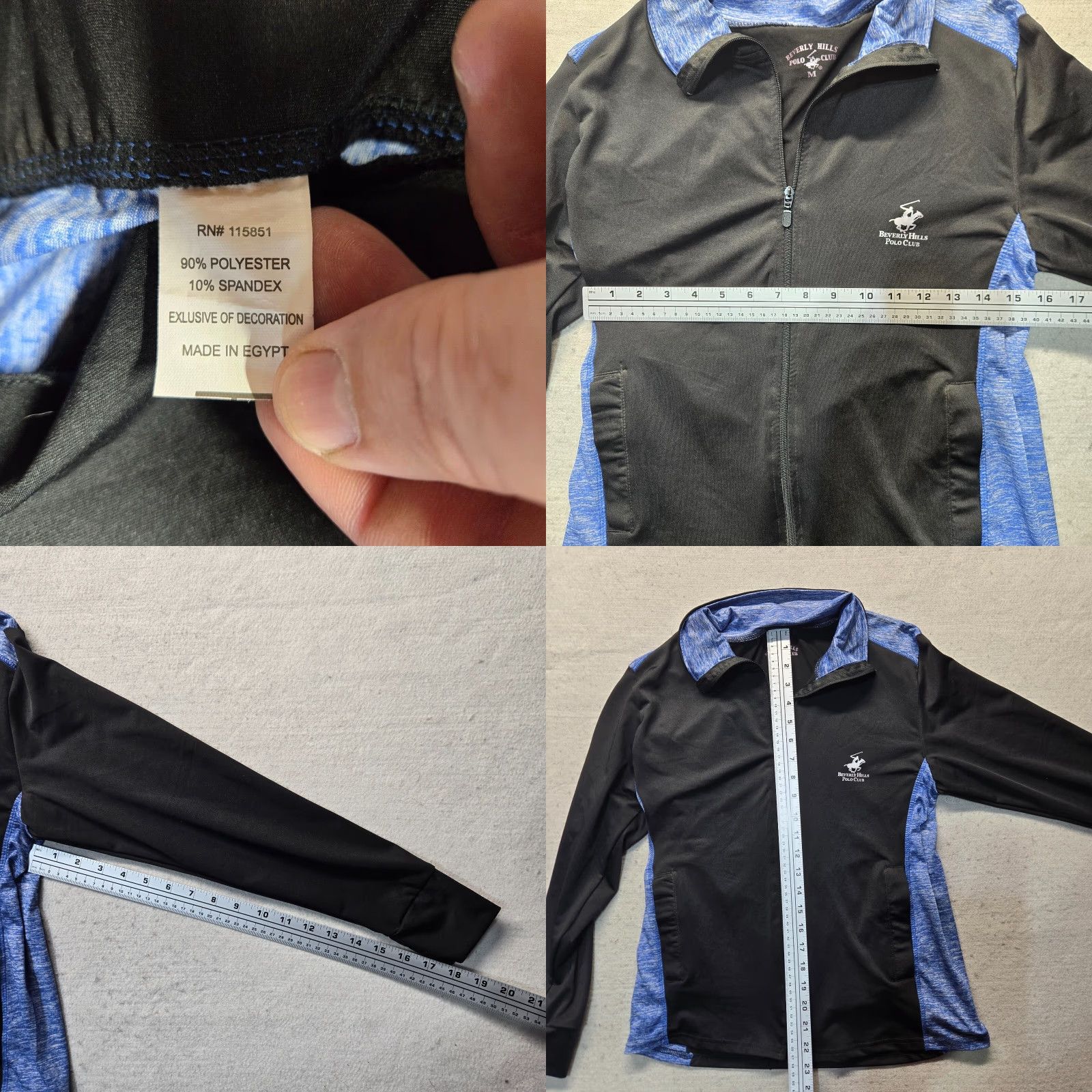 Beverly Hills Polo Club Beverly Hills Polo Club Jacket Full Zip Gray Blue Hoodie Women M Medium Polo Theme Size M / US 6-8 / IT 42-44 - 8 Thumbnail