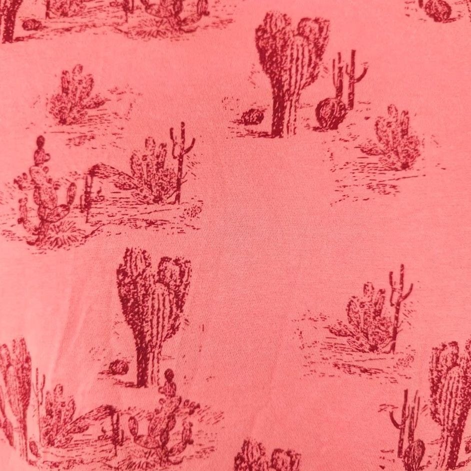 Vintage Desert Cactus T Shirt Mens Size Medium Pink All Over Print Size US M / EU 48-50 / 2 - 4 Thumbnail