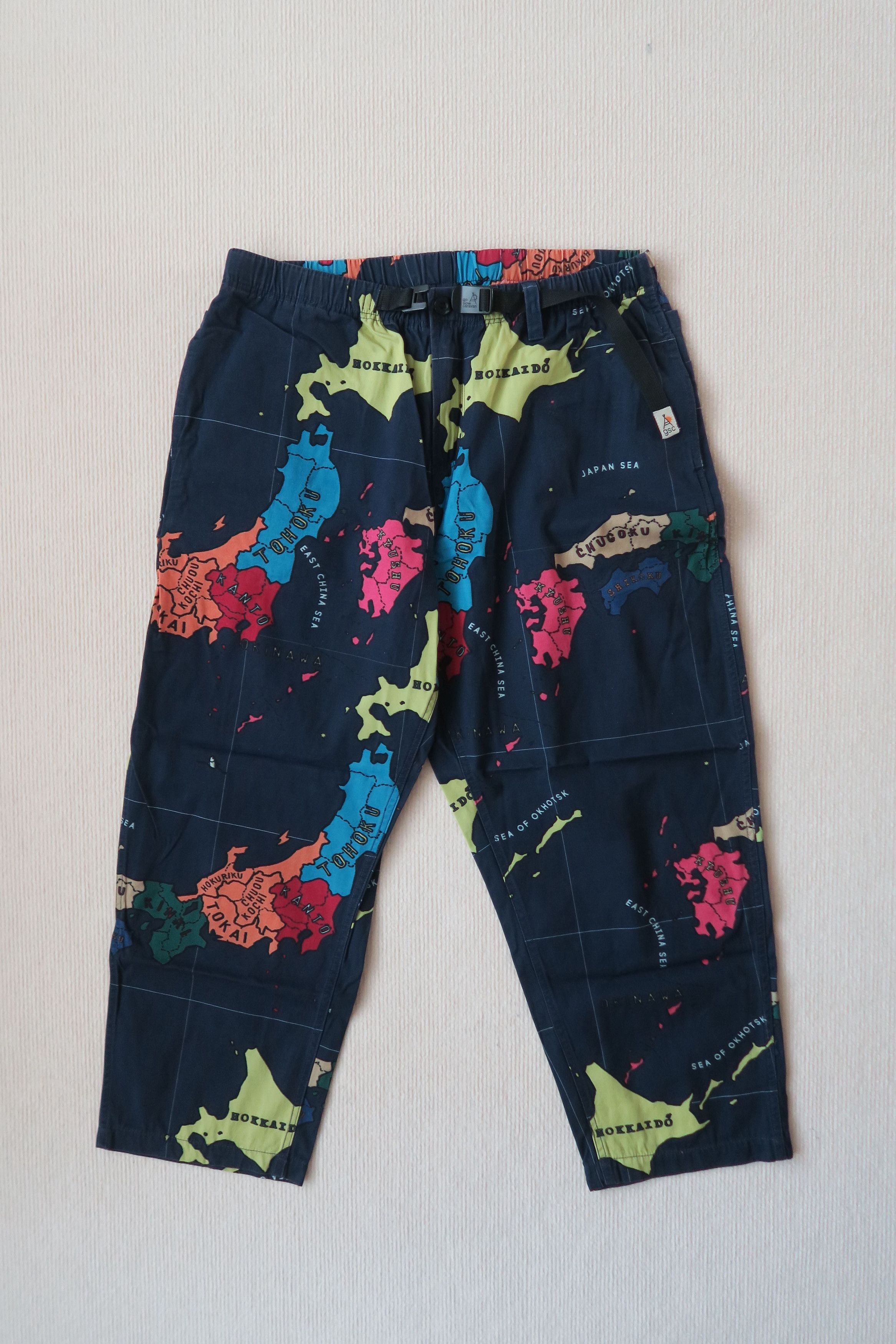 go slow caravan Go Slow Caravan Japan Map 7-Pocket Easy Pants Size US 34 / EU 50 - 1 Thumbnail