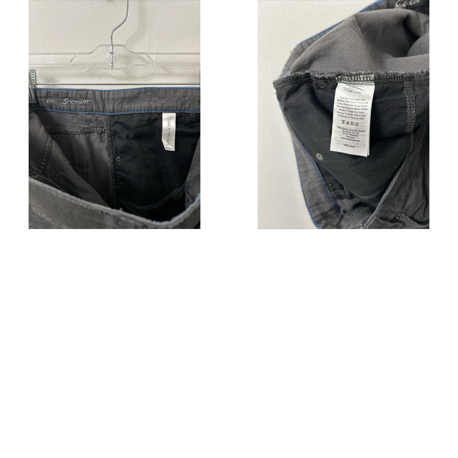 Eddie Bauer Eddie Bauer Corduroy Pants Mens 32x32 Straight Fit Khakis Gray Solid 5-Pocket Classic Casual Trousers Size US 32 / EU 48 - 9 Thumbnail