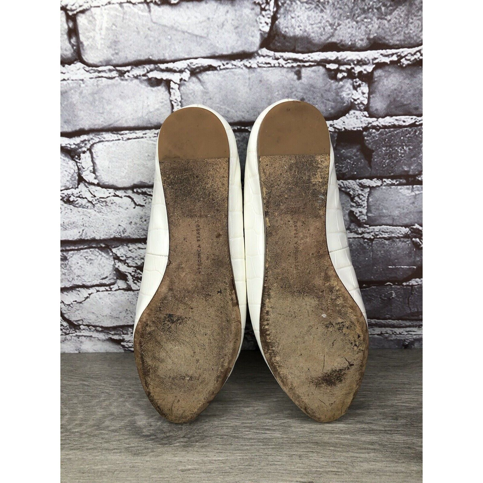 Veronica Beard Veronica Beard Griffin White Leather Croc Embossed Loafer Fl Size US 9.5 / IT 39.5 - 19 Thumbnail