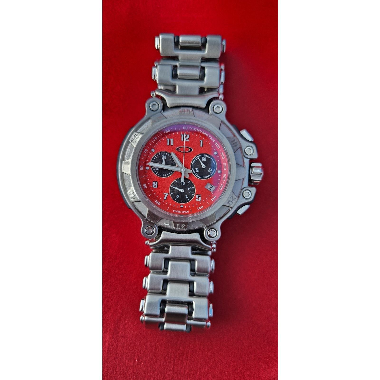 Oakley NEW Oakley Crystal Crankcase Swiss Dive Watch Stainles Steel Size 32 - 5 Thumbnail