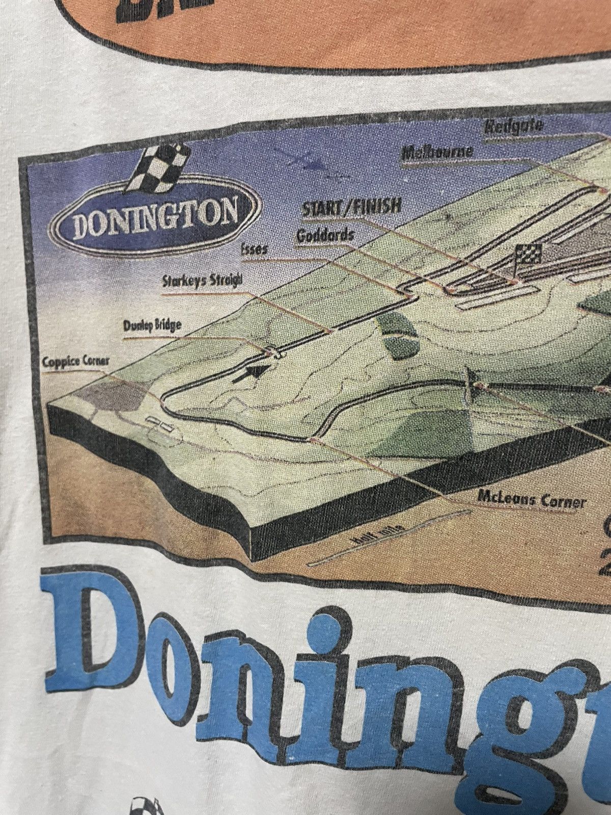 Vintage Archive Vintage 1995 British Grand Prix Donington T Shirt Size US XL / EU 56 / 4 - 9 Thumbnail