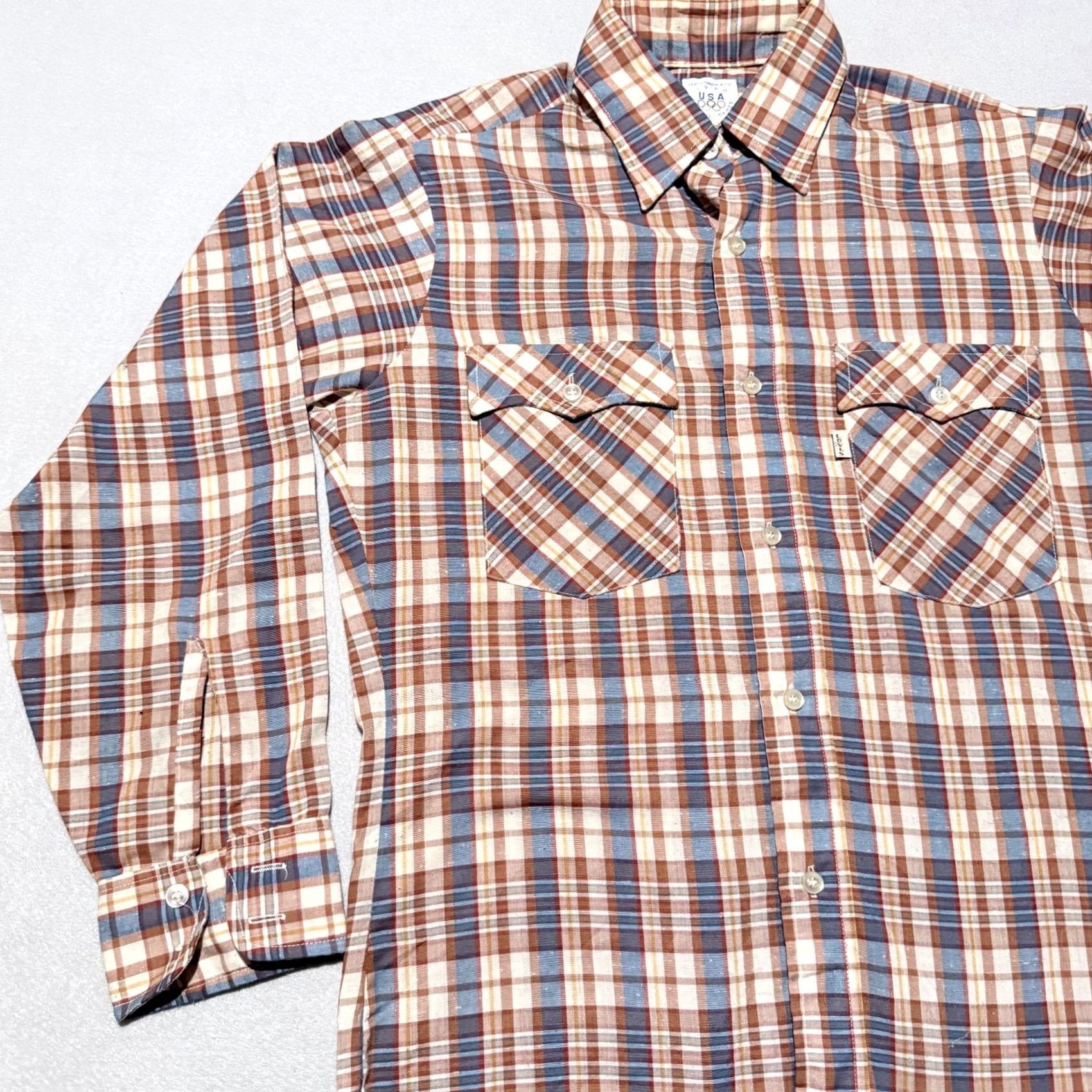 Levi's VTG Levi’s Shirt Men USA Olympic Multi Plaid Long Sleeve Medium Size US M / EU 48-50 / 2 - 3 Thumbnail