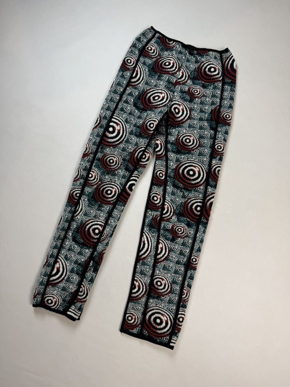 Jean Paul Gaultier Gaultier FW1996 Vintage OP Print Spiral Wool Pants Trousers Size 30" / US 8 / IT 44 - 4 Thumbnail