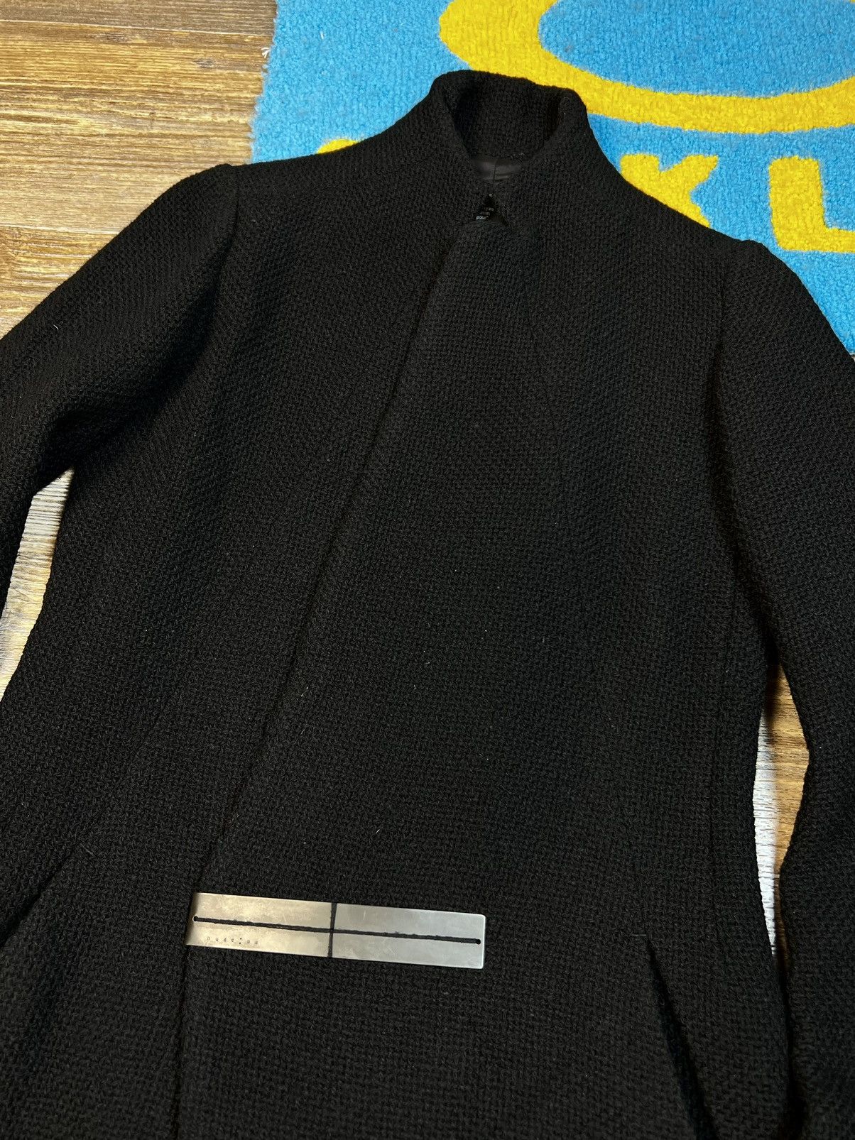 Japanese Brand × MASAHIROMARUYAMA × Vintage Masahiko Maruyama Rib Knit Black Wool Jacket Size 1 Size M / US 6-8 / IT 42-44 - 3 Thumbnail