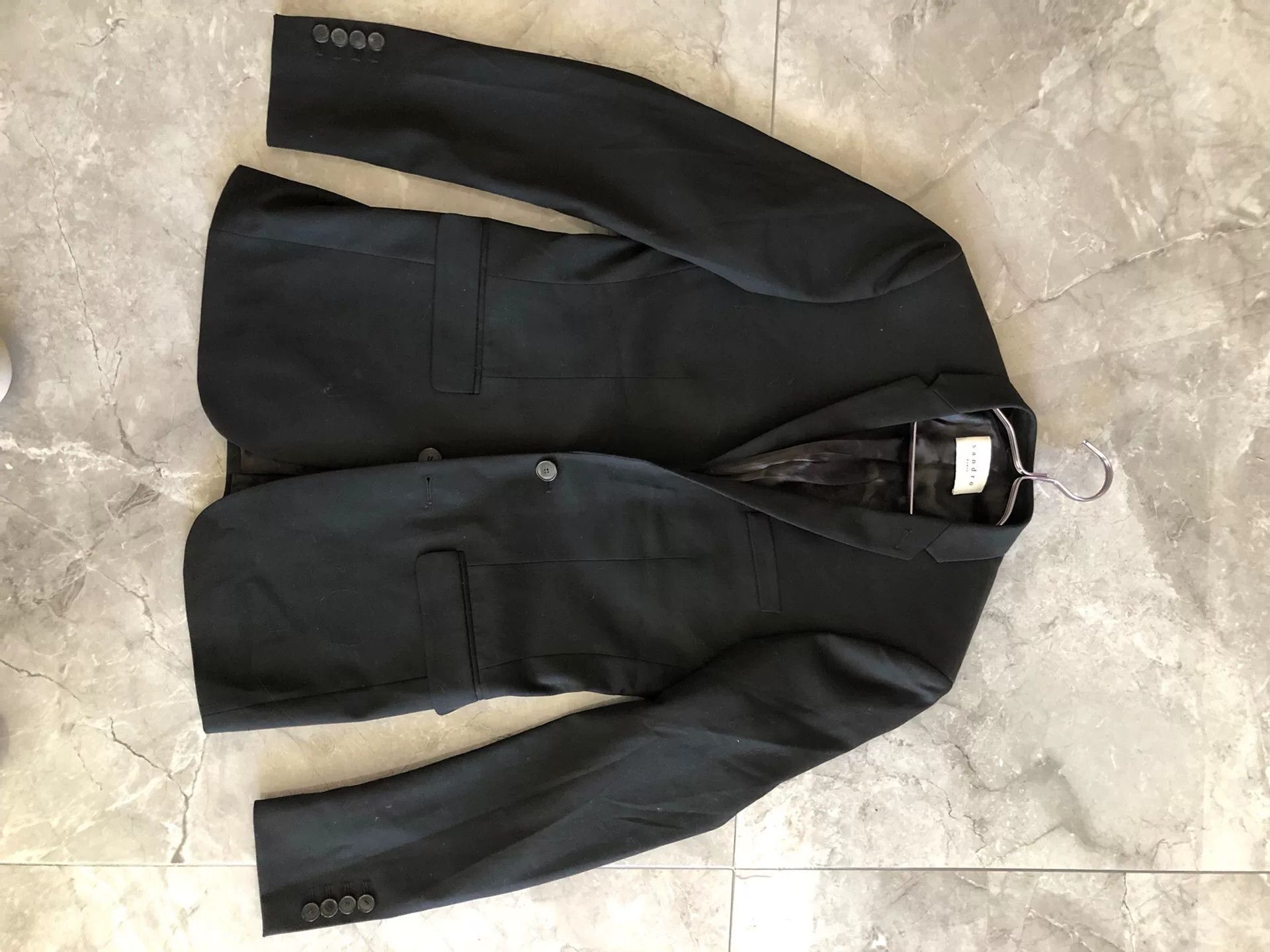 Sandro Sandro Men's Slim Wool Suit Jacket Size US S / EU 44-46 / 1 - 1 Thumbnail