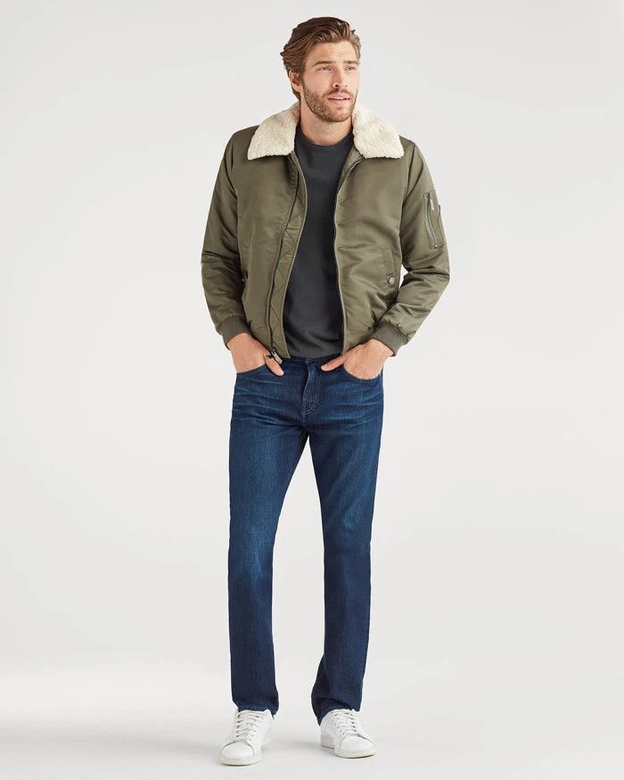 7 For All Mankind 7 For All Mankind Sherpa Trim Bomber Jacket In Army Green Size US L / EU 52-54 / 3 - 2 Thumbnail