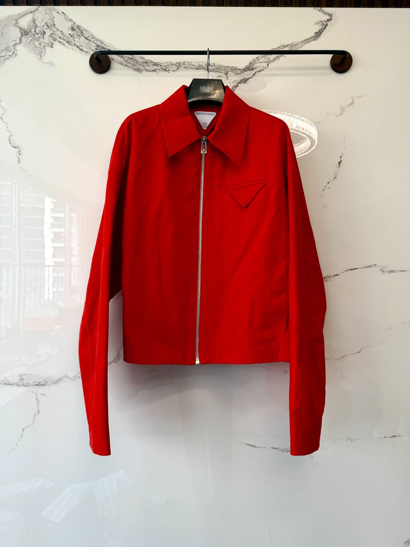 Bottega Veneta bv Red Cropped Jacket Size M / US 6-8 / IT 42-44 - 1 Thumbnail