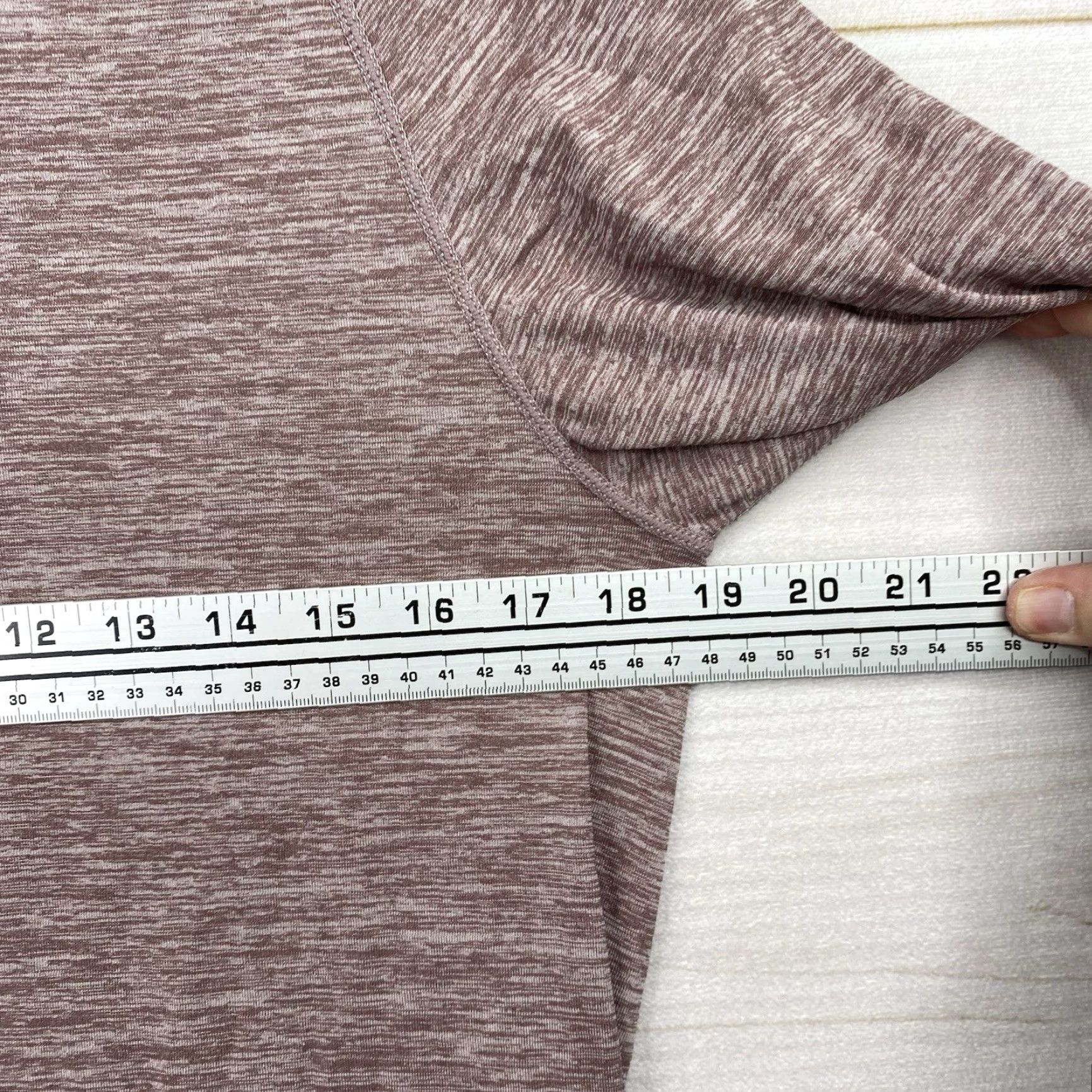 Vintage Zella Womens M Top Mauve Heather 1/4 Zip Long Sleeve Activewear Running Workout Shirt Pullover Womens TS Descriptive Size M / US 6-8 / IT 42-44 - 3 Thumbnail