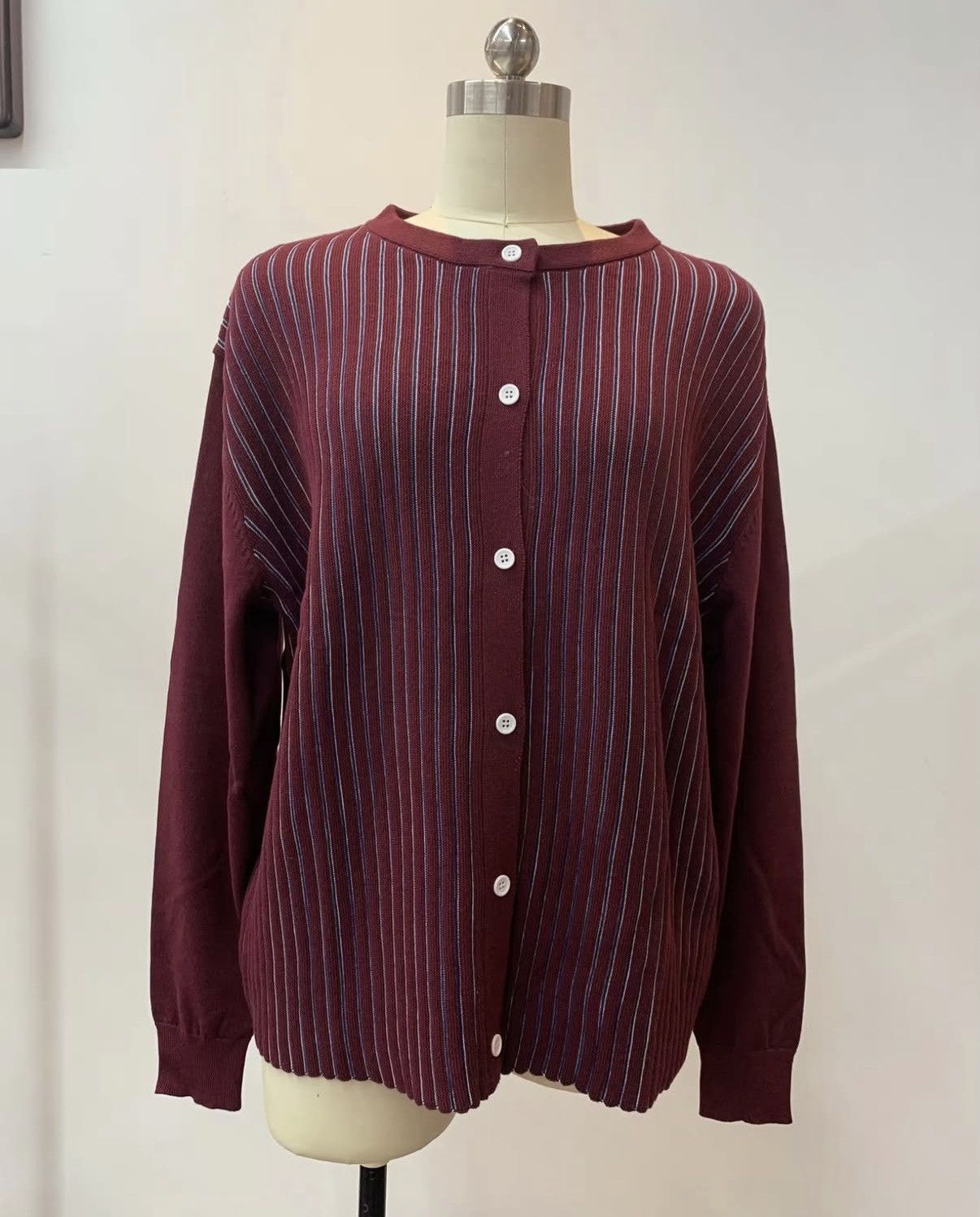 Other × Vintage Striped Red Cardigan Size US M / EU 48-50 / 2 - 1 Thumbnail