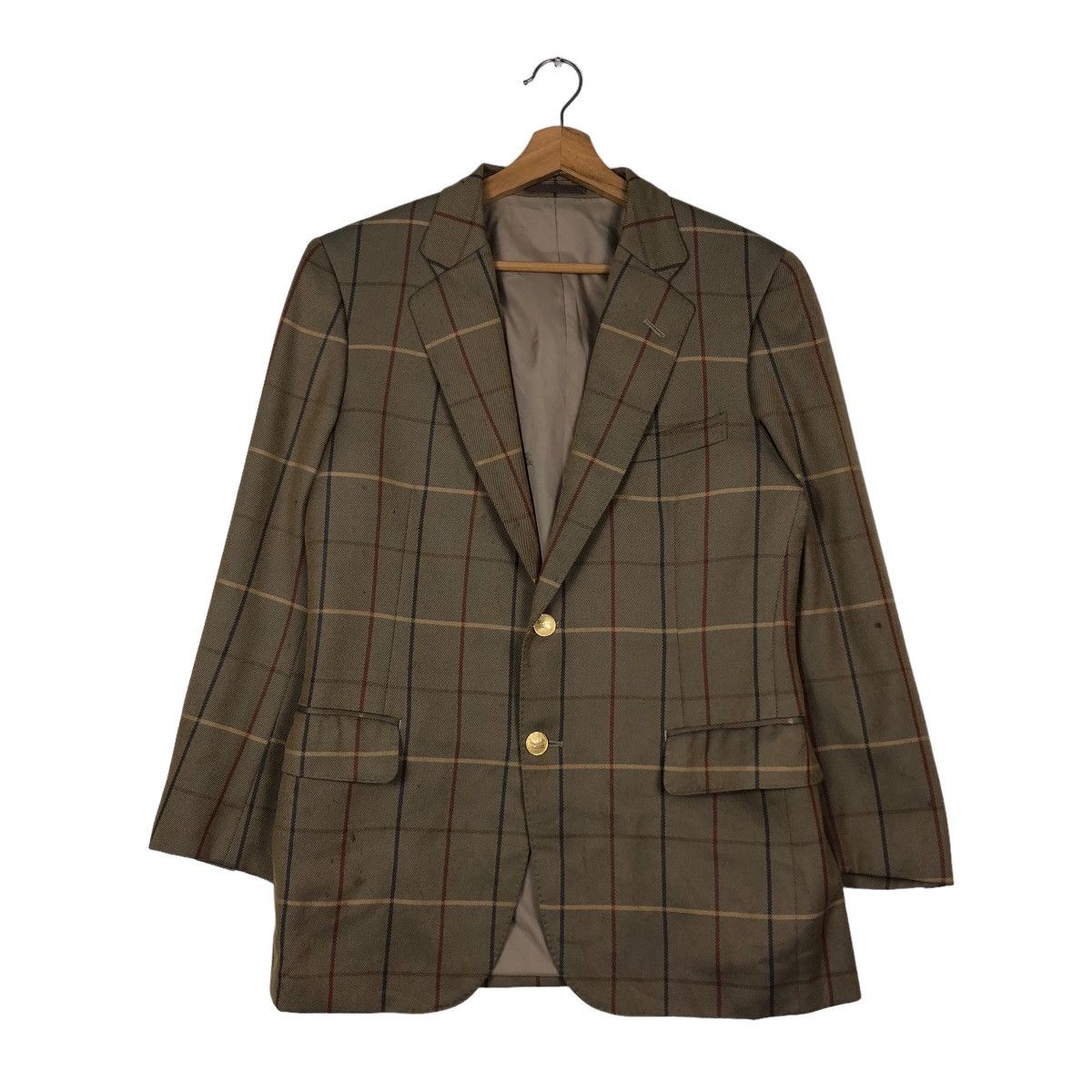 Burberry Vintage Burberrys Double Breasts Jackets Coat Tartan Design Size US M / EU 48-50 / 2 - 1 Thumbnail