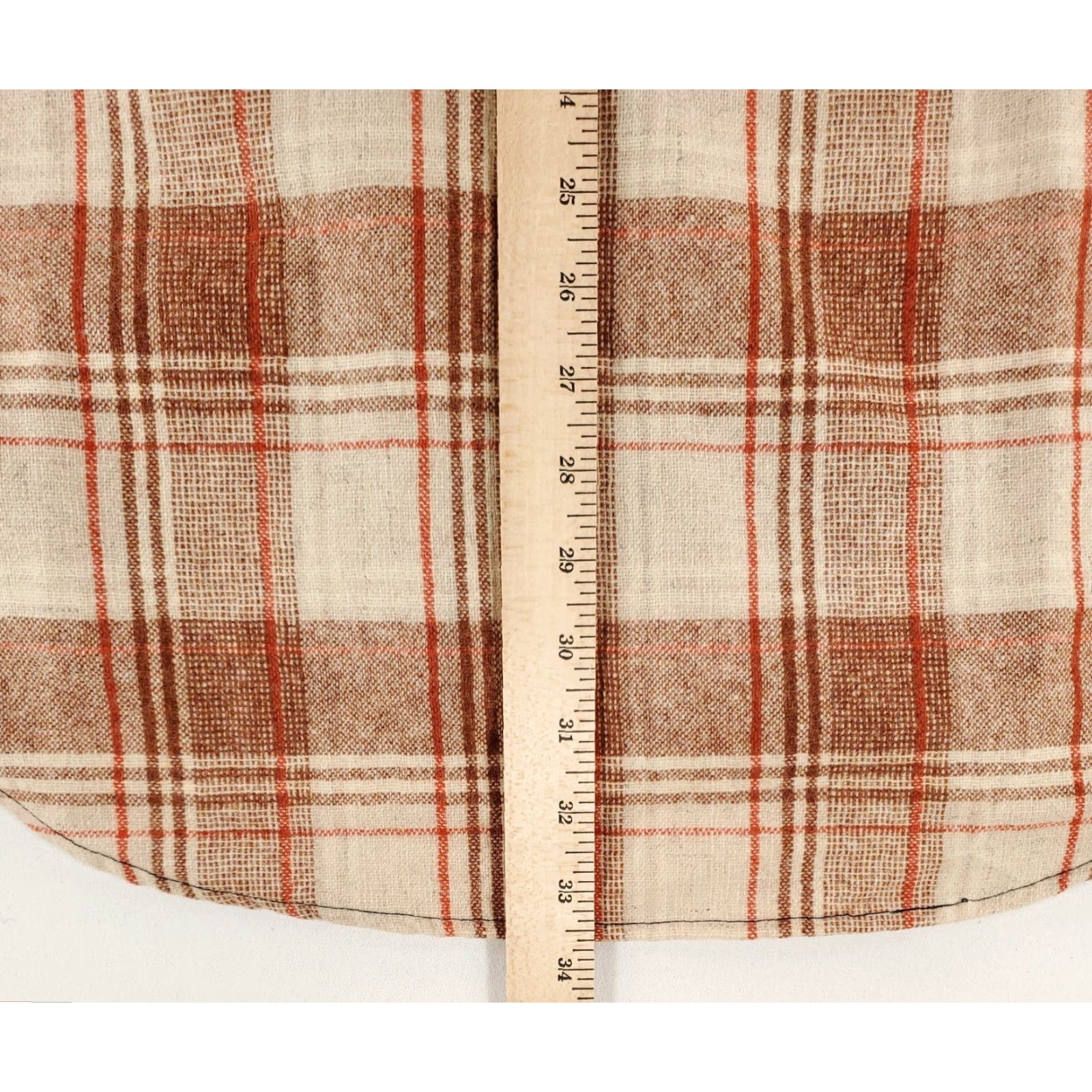 JCPenney JC Penney Button Up Shirt Wool Blend Flannel Red Tan Brown Plaid Mens L Multicolor Long Sleeve Size US L / EU 52-54 / 3 - 8 Thumbnail