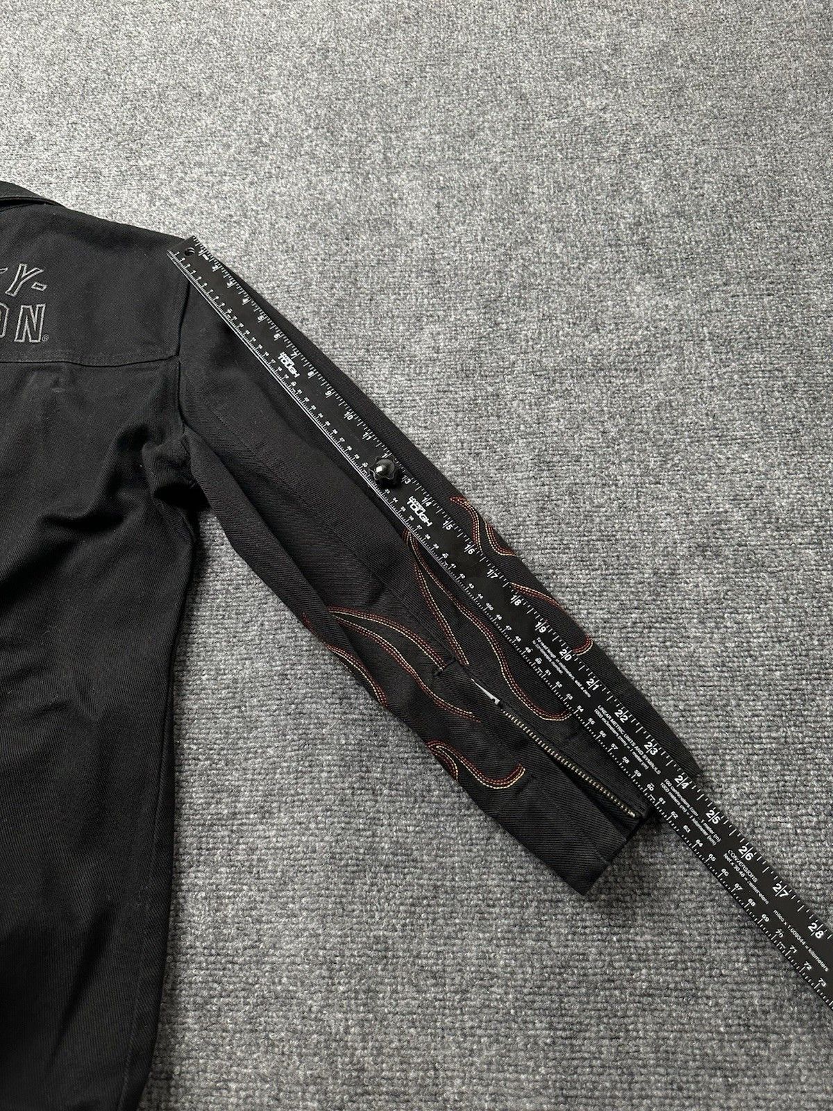 Harley Davidson Mens Coat Harley Davidson Flame Embroidered Long, Size XL Size US XL / EU 56 / 4 - 11 Thumbnail