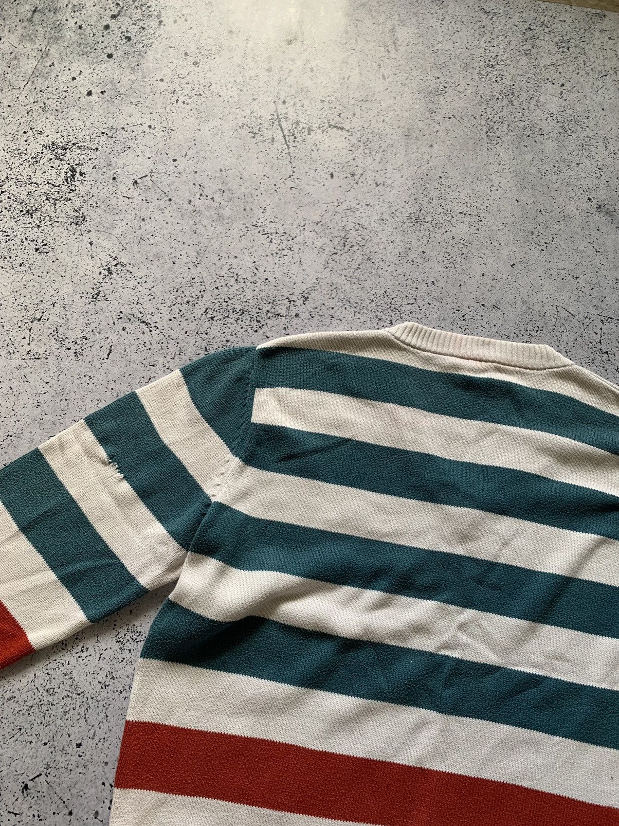 Lacoste × Vintage Vintage Lacoste V-neck Striped Sweaters Knitwear Y2K USA Size US L / EU 52-54 / 3 - 6 Thumbnail