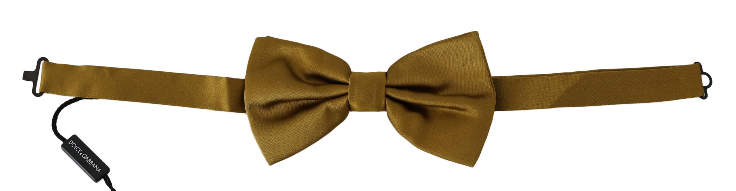 Dolce & Gabbana Elegant Mustard Silk Bow Men's Tie Size ONE SIZE - 1 Preview