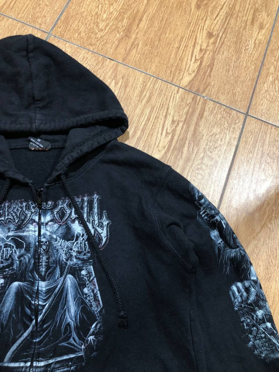 Vintage Wild Hoodie Spirit Graphic Print Motorcycle Black Sweatshirt Size US M / EU 48-50 / 2 - 11 Thumbnail