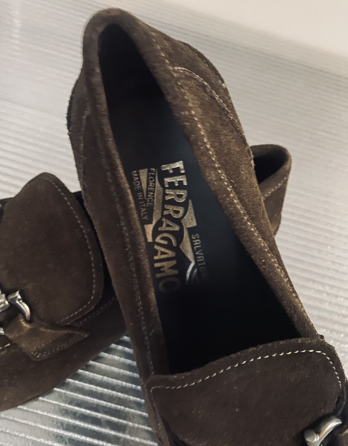 Salvatore Ferragamo Ferragamo new chocolate buc suede tapas loafer 9 D NEW Size US 9 / EU 42 - 10 Thumbnail