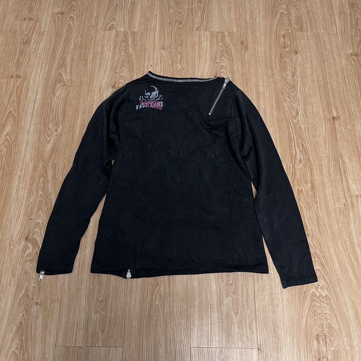 Japanese Brand Bondage Punk T-Shirt Algonquins Seditionaries Multi Zipper Size M / US 6-8 / IT 42-44 - 7 Thumbnail