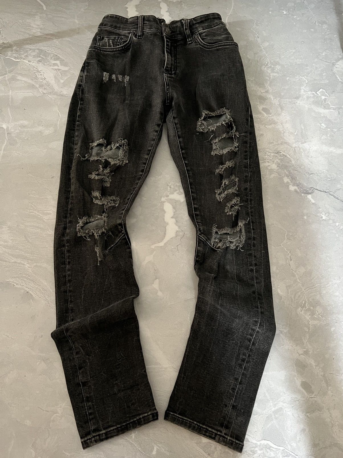 Japanese Brand Destroyed Japan Grunge / Undercover Style 90 / Archive Dark Size US 33 - 2 Thumbnail