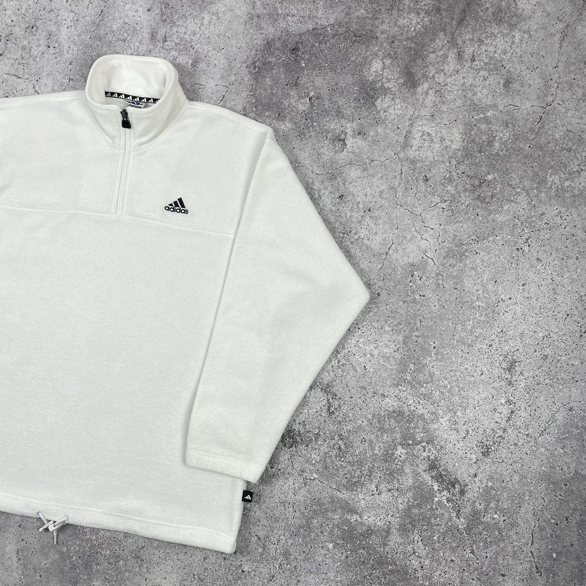 Adidas × Vintage Adidas Vintage 90s 1/3 Zip Fleece Sweatshirt Size US M / EU 48-50 / 2 - 5 Thumbnail