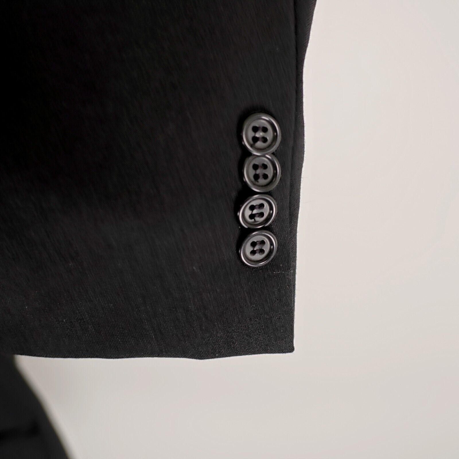 Pronto Uomo Pronto Uomo Comfort Stretch Worsted Wool Black 56L Portly 2 Size 54L - 3 Thumbnail