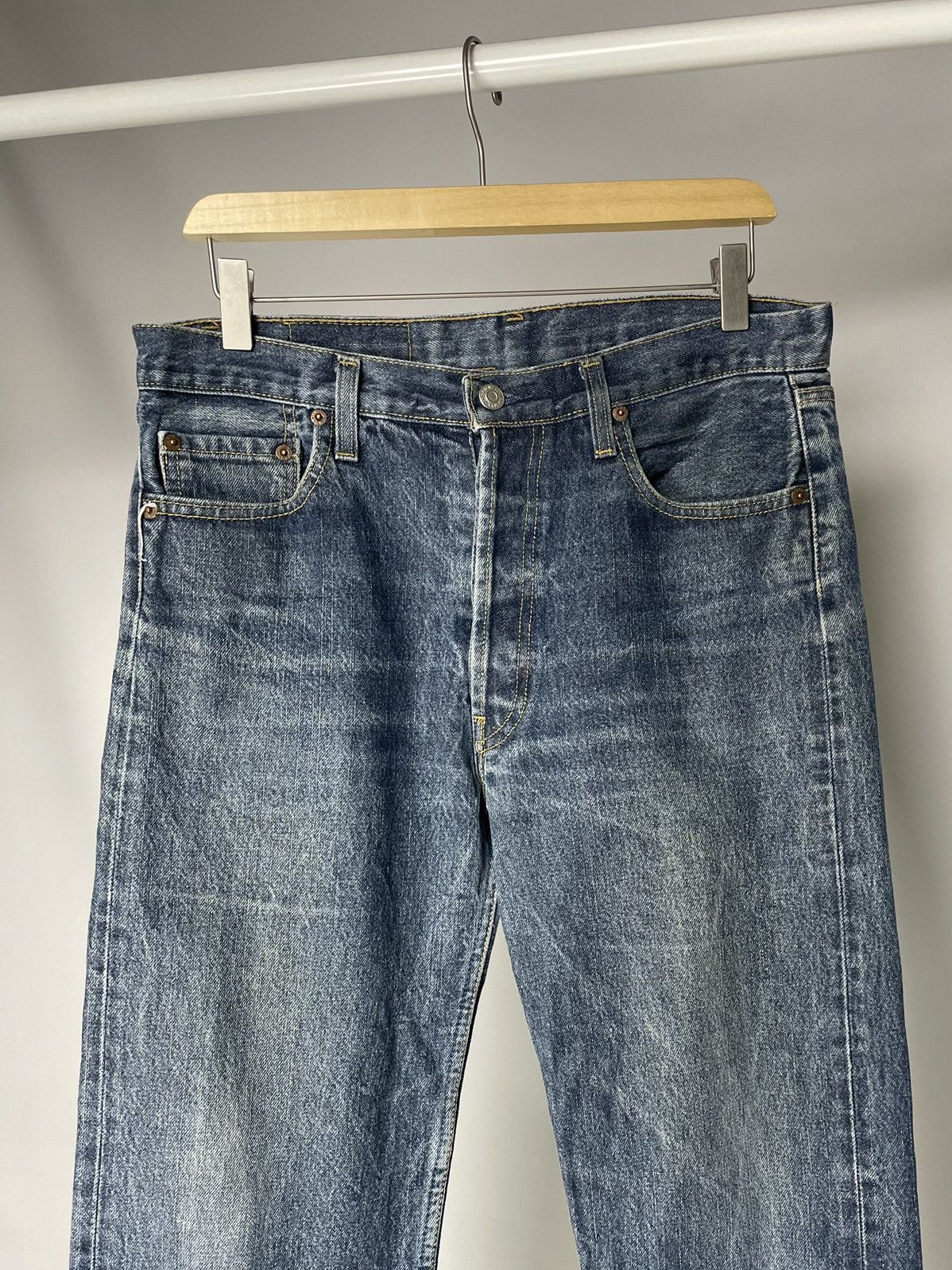 Levi's Vintage Clothing Levi’s 501 ( Size 33 ) Vintage Mud Washed Denim Jeans Pants Size US 33 - 8 Thumbnail