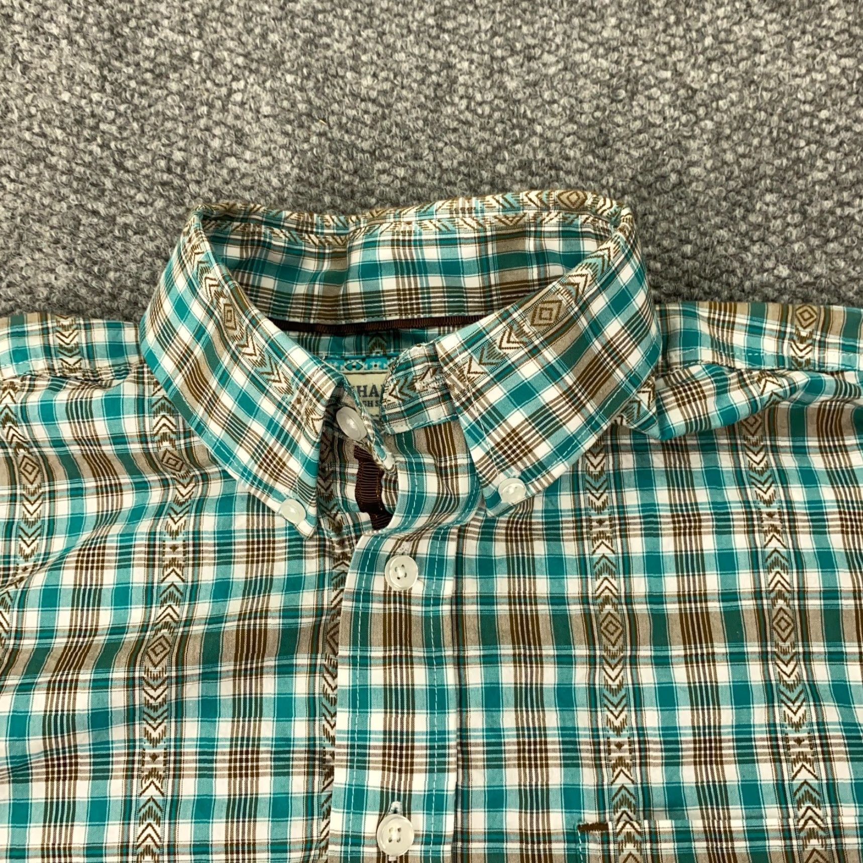 Vintage VINTAGE Panhandle Rough Stock Plaid Button-Up Shirt Mens Small Green Long Sleeve Cowboy Western Size US S / EU 44-46 / 1 - 2 Thumbnail