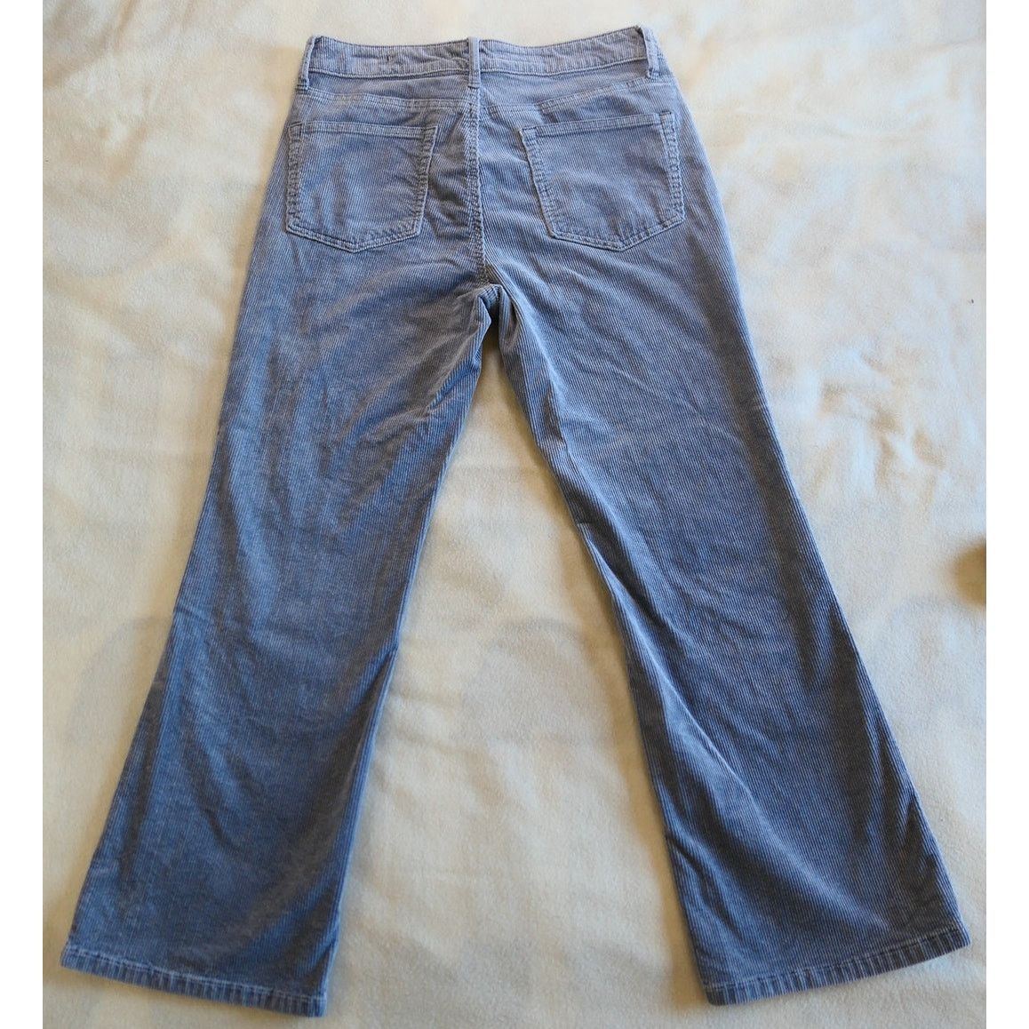 Anthropologie Pilcro Dusty Blue Gray Wide Leg Ultra HR Corduroy Pants 28 Size 28" / US 6 / IT 42 - 2 Thumbnail