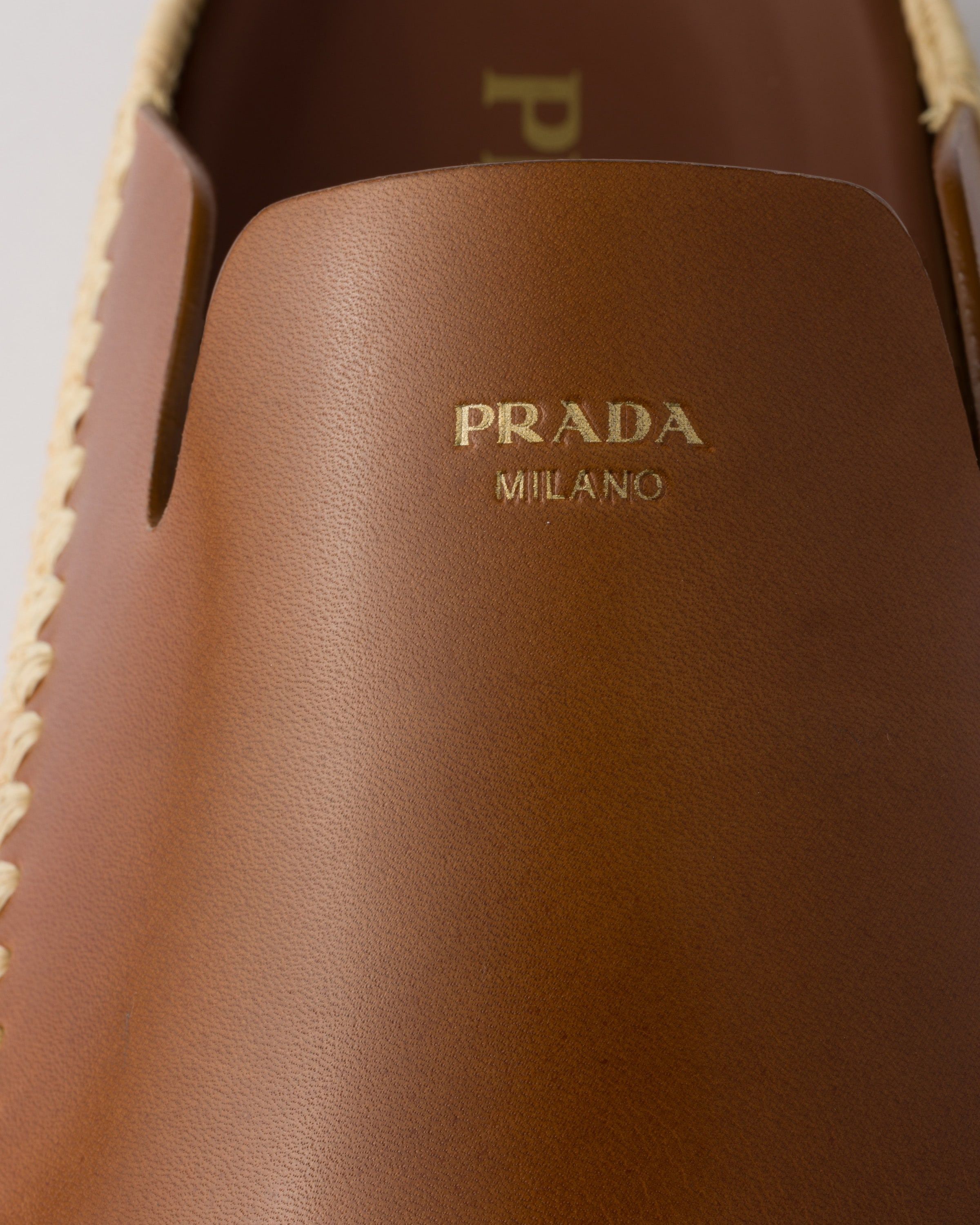 Prada o1bcso1str1025 Vitello Leather Mules in Brown Size US 8 / EU 41 - 5 Thumbnail