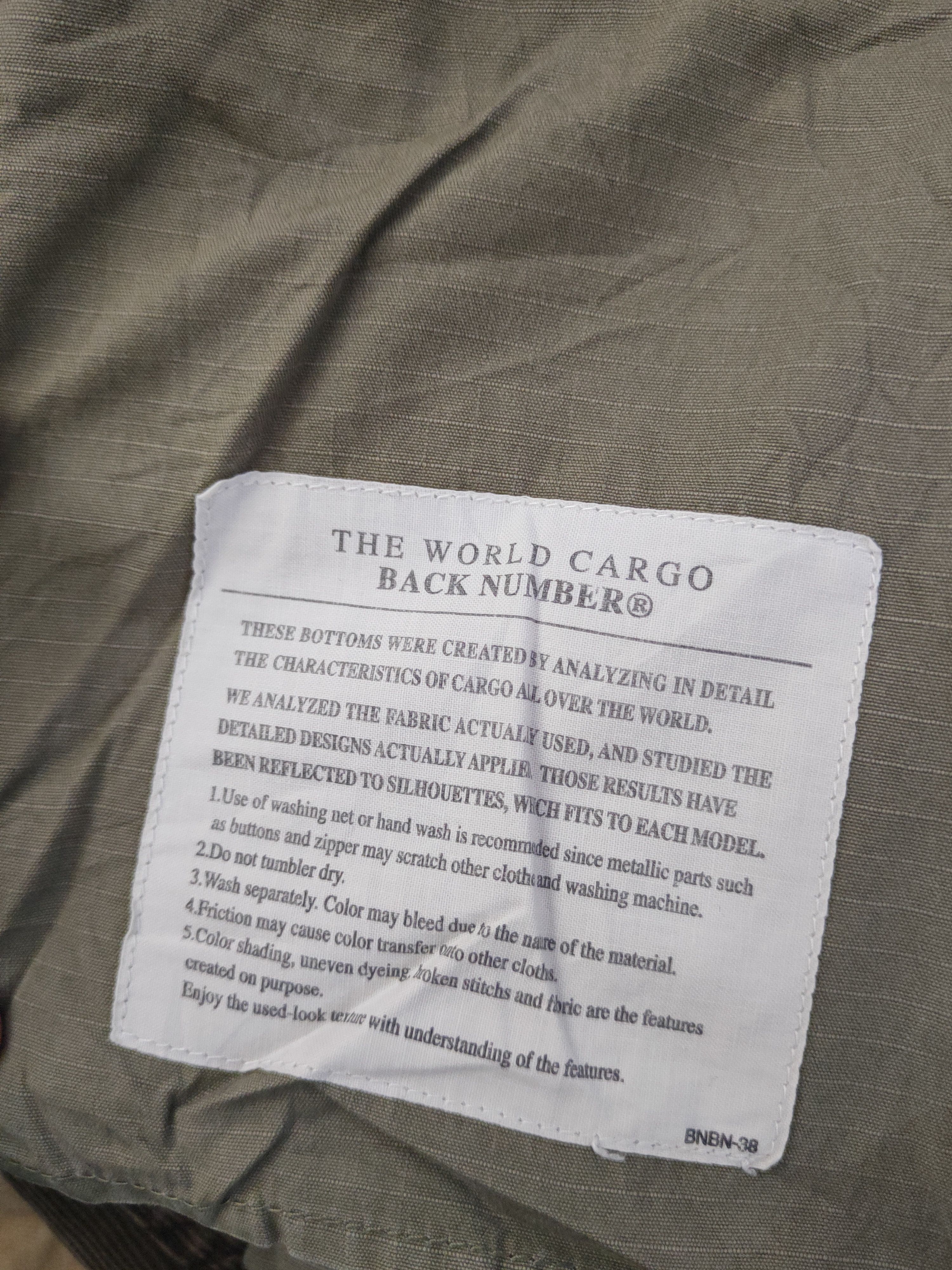 Japanese Brand DL Back Number Olive Faded Multipocket Cargo Pants #46-227T Size US 34 / EU 50 - 14 Thumbnail