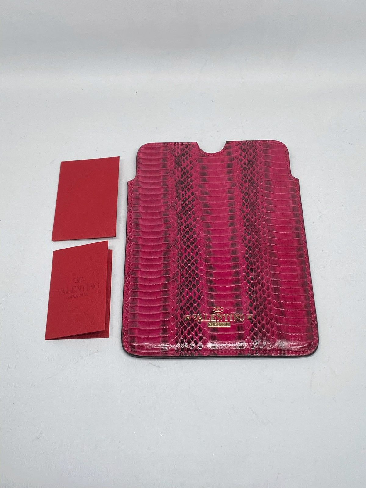 Valentino Valentino Garavani Snake Embossed Leather iPad Mini Case Size ONE SIZE - 1 Thumbnail