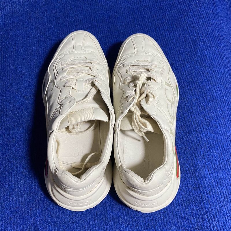 Gucci Gucci Rhyton Logo Low-Top Sneakers for Men - Size US 8 / EU 41 - 7 Thumbnail