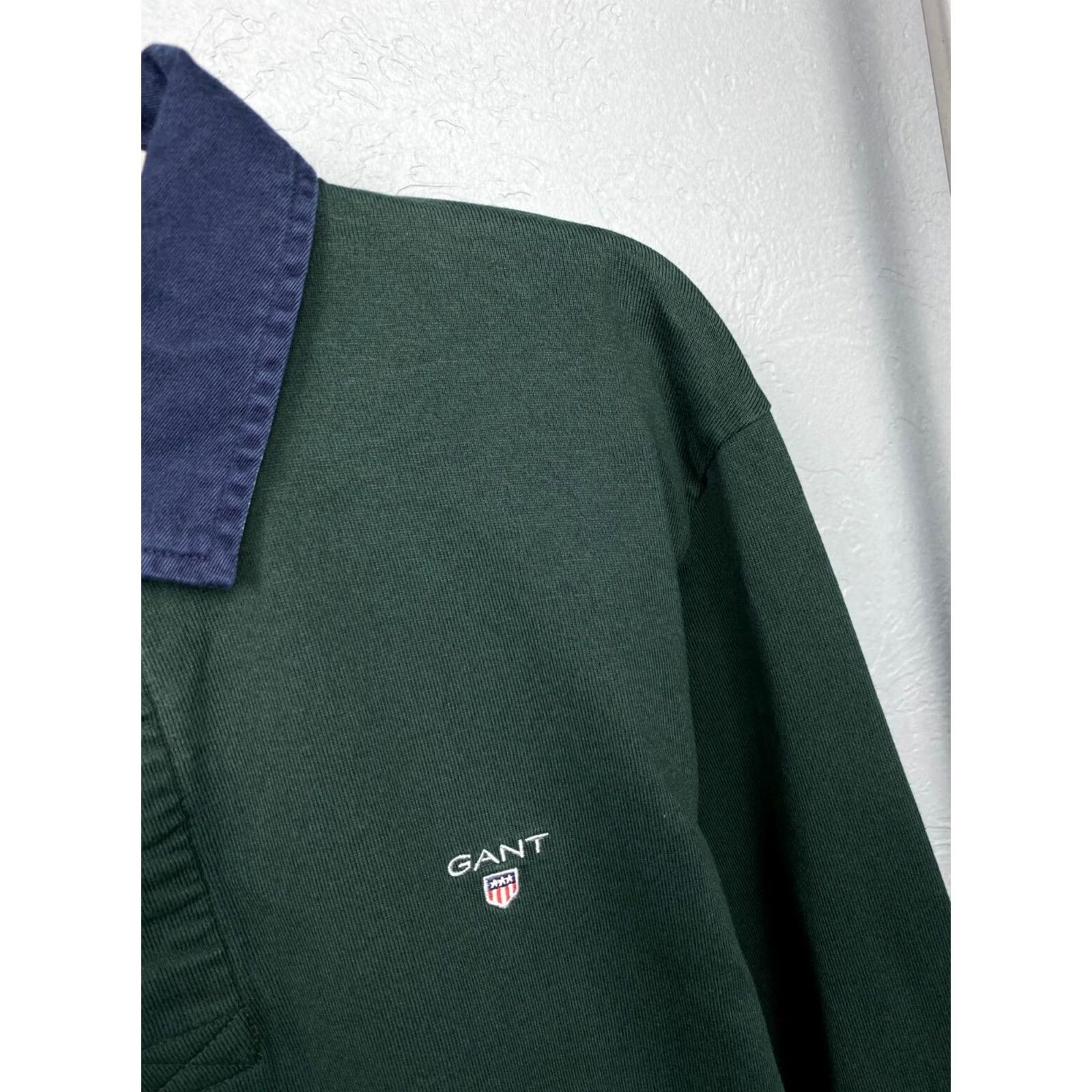 Gant Gant Vintage Mens Rugby Long Sleeve Polo Shirt XL Green Polo Rugby XL Mens Boys Womens Ladies Size US XL / EU 56 / 4 - 3 Thumbnail