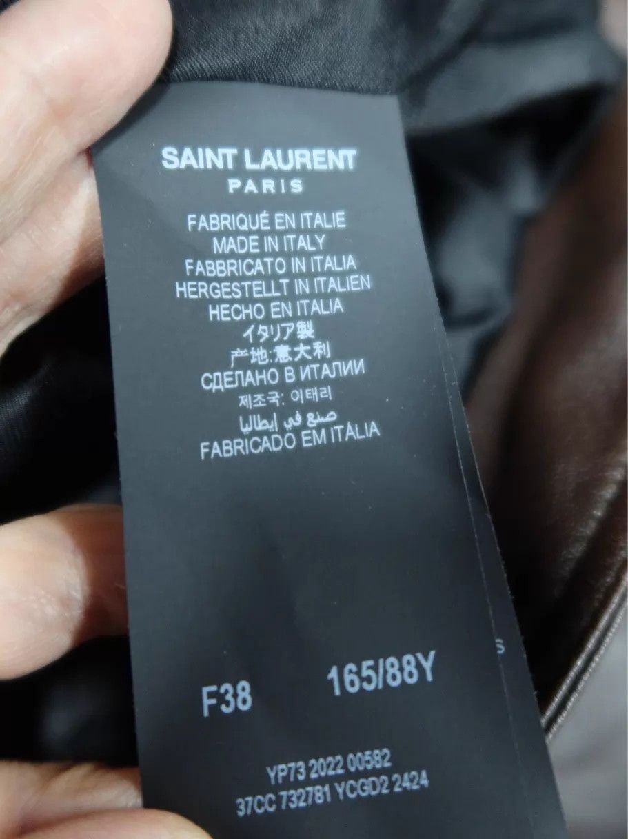 Saint Laurent Paris SAINT LAURENT Pleated Zipper Tan Leather Jacket Womens 38 Size XS / US 0-2 / IT 36-38 - 6 Thumbnail