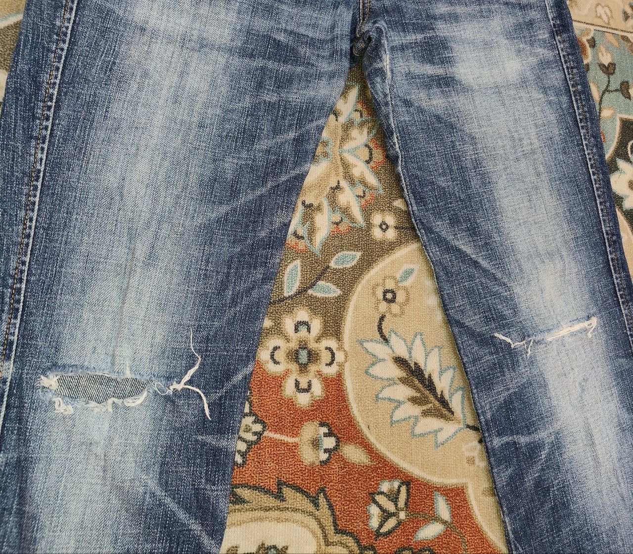 FACTOTUM Factotum Japanese Brand Distressed Denim Size 32" / US 10 / IT 46 - 7 Thumbnail