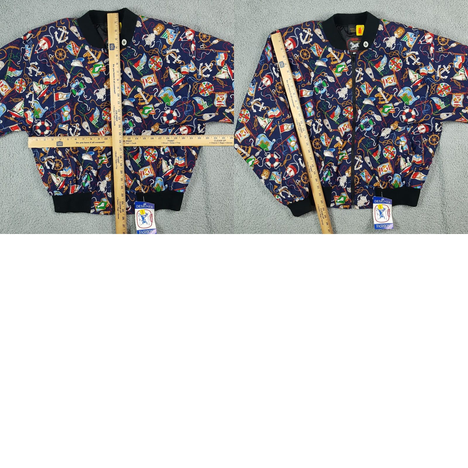 Nautica VINTAGE Infinity Chic Windbreaker Jacket Women's Medium Blue Nautical All Over Print 80s 90s Boat Sailing Outdoor Size M / US 6-8 / IT 42-44 - 8 Thumbnail