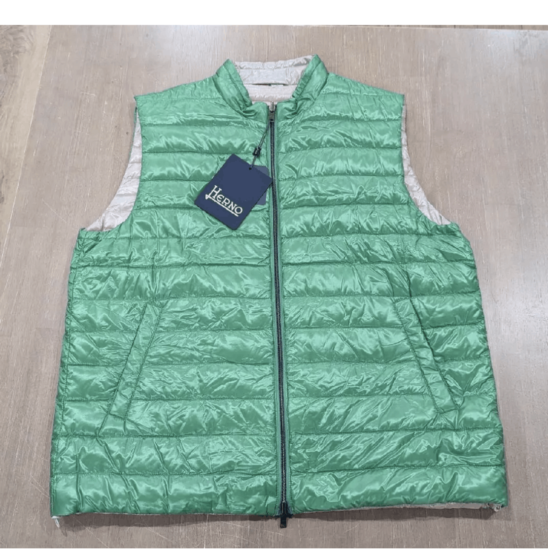 Herno HERNO Ultralight Reversible Down Vest Green 56 US 46 Size US XL / EU 56 / 4 - 1 Thumbnail