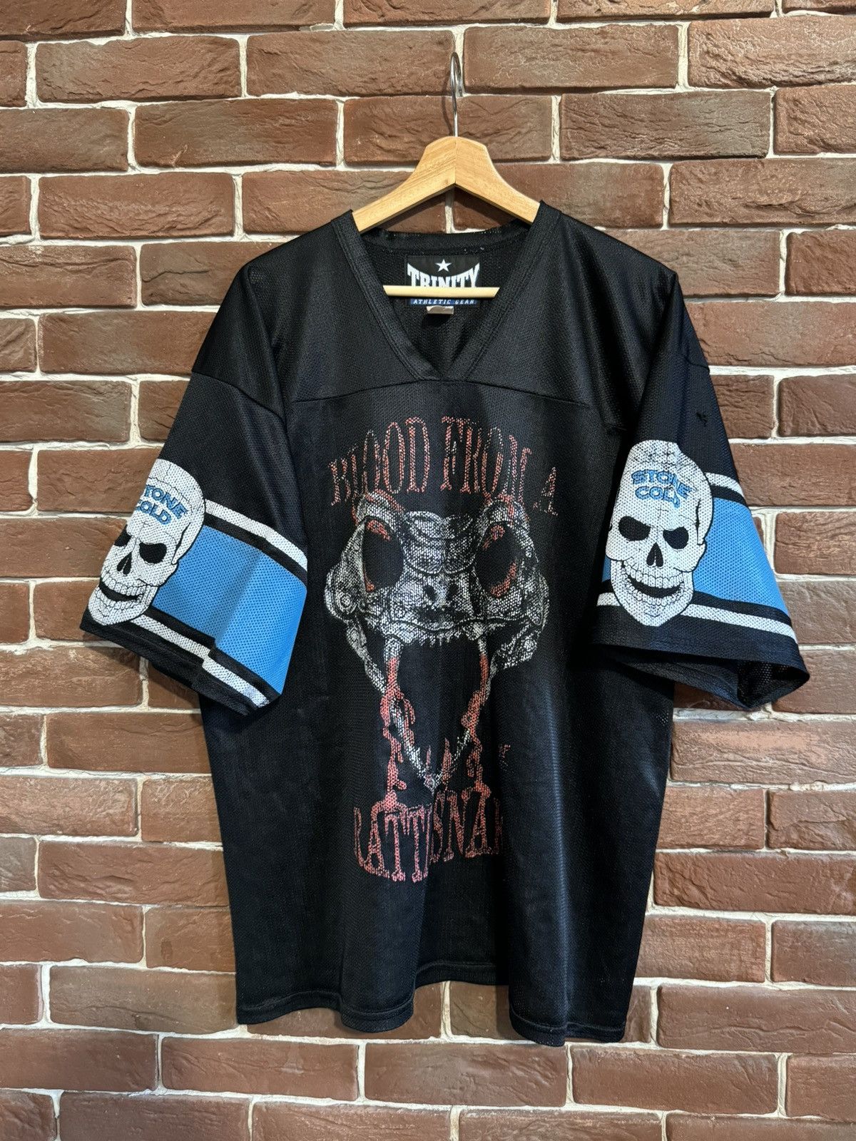 Rap Tees Vintage 90s WWF Stone Cold Steve Austin Snake Jersey L Size US L / EU 52-54 / 3 - 1 Thumbnail