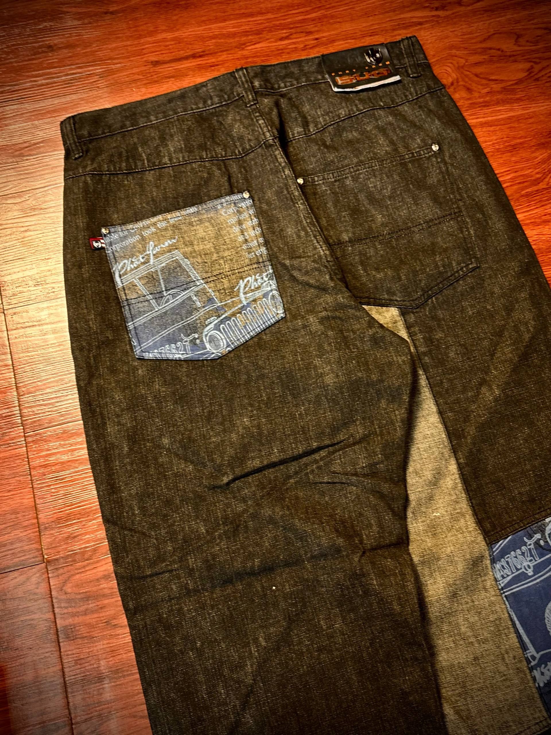 Phat Farm Vintage 00s Phat Farm Jeep S.U.G All over Prints Denim Pants Size US 36 / EU 52 - 5 Thumbnail