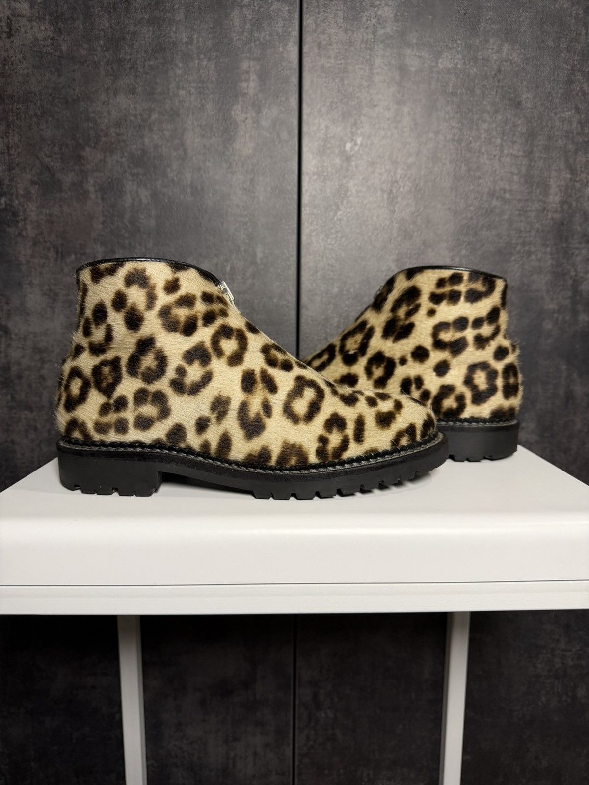 Vintage Sick Kandahar Pony Hair Fur Leopard Boots 424 Owens Yohji Size US 10 / IT 40 - 1 Thumbnail